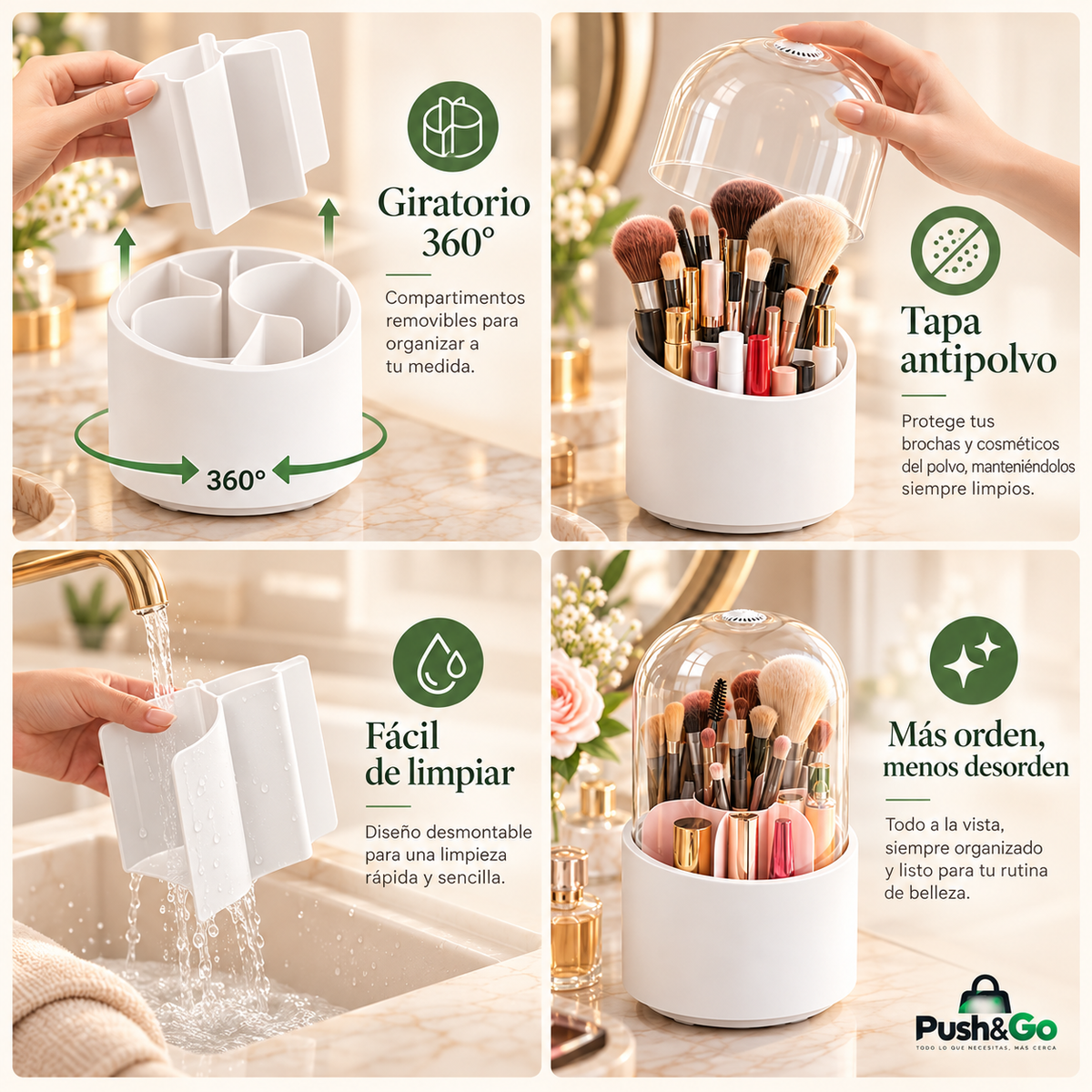 Cubo de almacenamiento para brochas